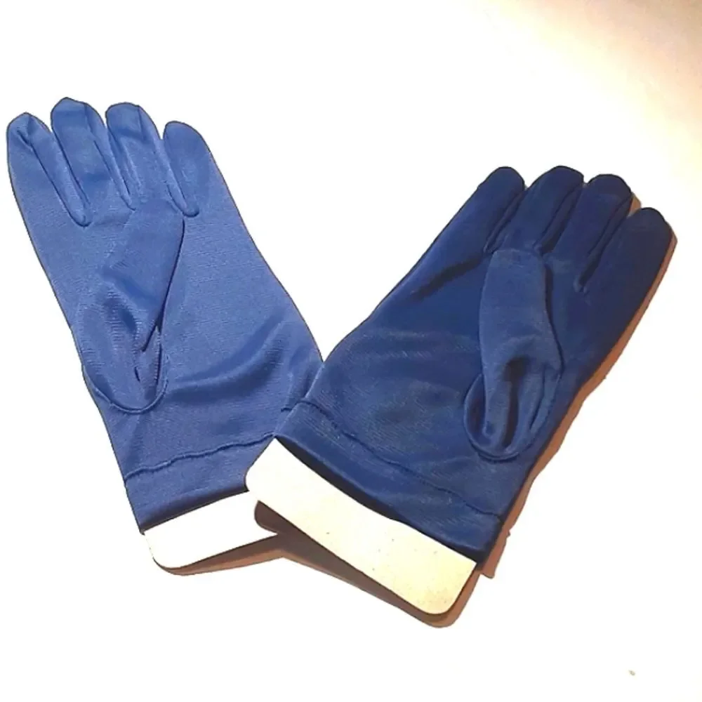 Navy Blue wrist length cotton/spandex gloves